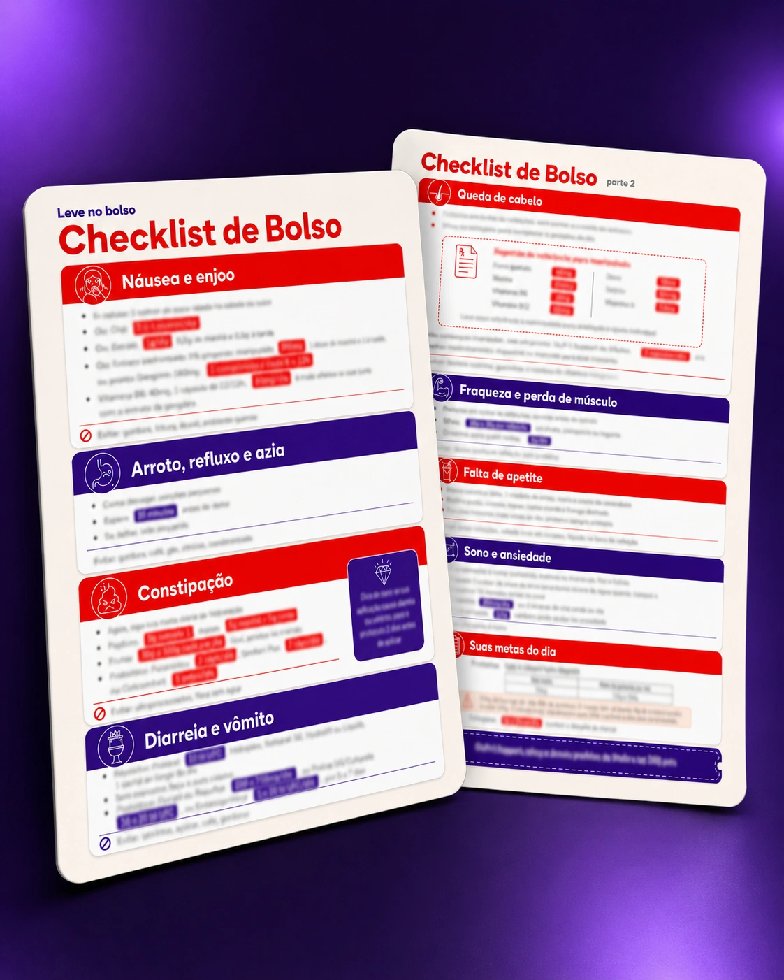 Mockup do Checklist de Bolso