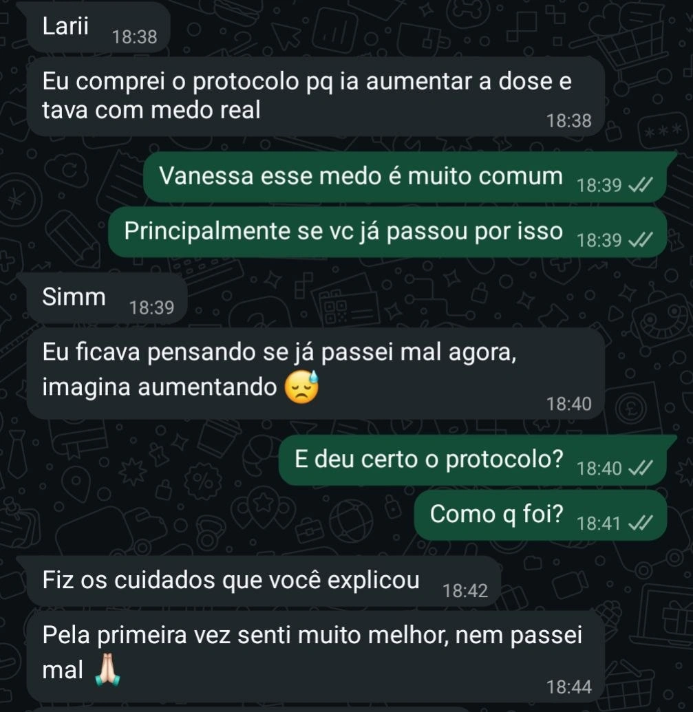 Depoimento real sobre aumento de dose sem medo